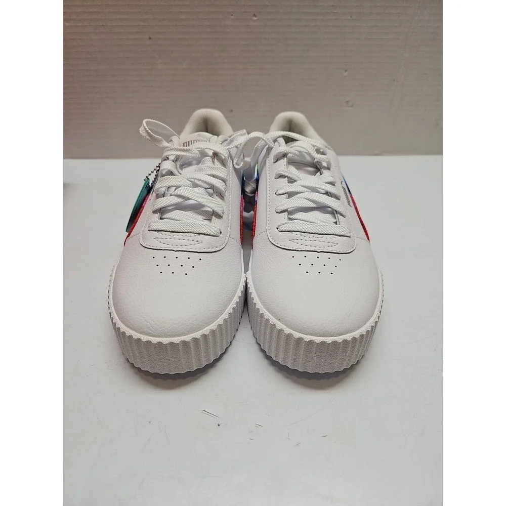 PUMA‎ Carina Tie Dye Espadrilles Women's Sneakers White/Metallic Silver Size 9